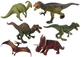 Duży Zestaw Dinozaurów 6 sztuk Figurka Dinozaur Prehistoryczne Okazy Import LEANToys