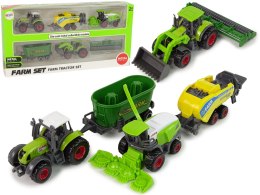 Zestaw 6 Pojazdów Rolniczych Traktor Kombajn Metalowe Elementy Import LEANToys