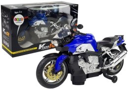 Motocykl na Baterie Niebieski Import LEANToys