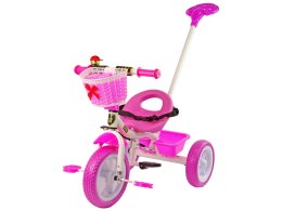 Rower Trójkołowy PRO100 Różowy Koszyk Koła EVA LEAN Trike