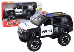Pojazd Terenowy Raptor Policja Czarny Otwierane Drzwi Dźwięk Światła Import LEANToys