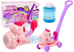 Maszyna Do Baniek Mydlanych Jeździk Jednorożec Światła Dźwięki Różowy LEAN Toys