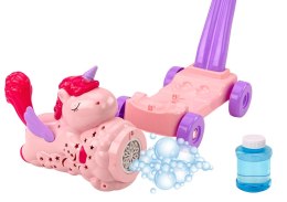 Maszyna Do Baniek Mydlanych Jeździk Jednorożec Światła Dźwięki Różowy LEAN Toys